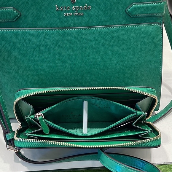 Kate Spade Staci Large Continental Wallet 
Green Bean - Picture 4 of 16
